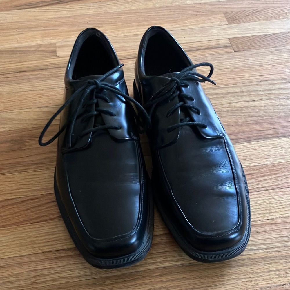 Rockport Mens Waterproof Black Leather Dress Shoes